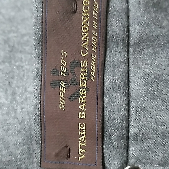 ⚜️ GRAY DRESS PANTS Designer Italian  WOOL Pants 5 Pocket LUXURY  Sz 38 - Picture 2 of 16
